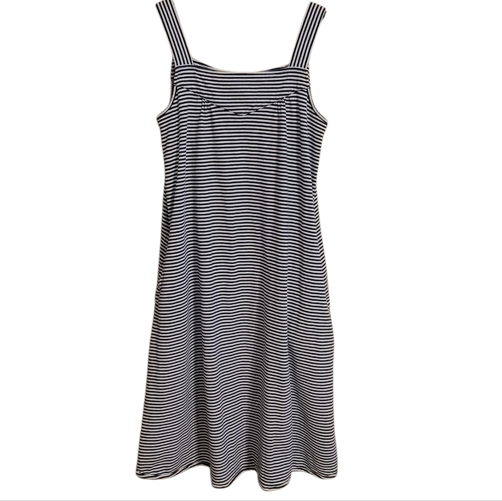 A.P.C. Blue Striped Cotton Midi Dress